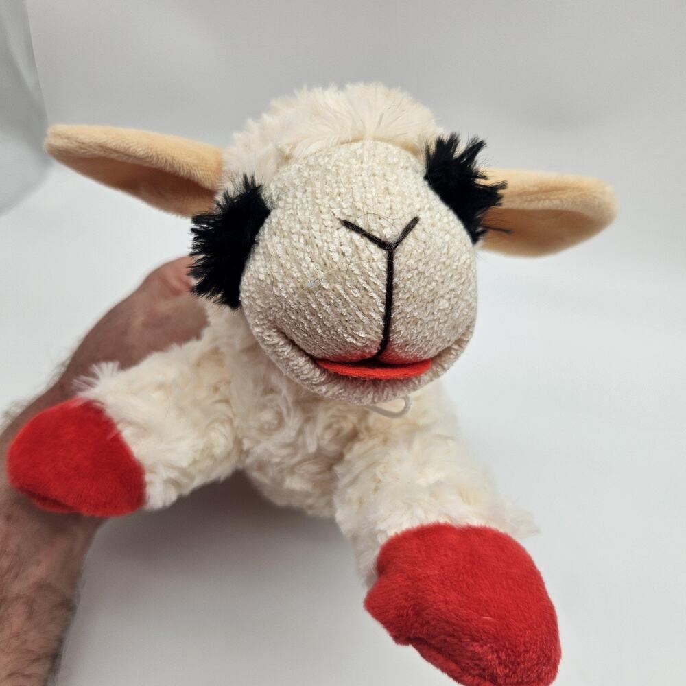 Lamb Chop Plush Dog Toy Squeaker 13" Classic‎ Puppet Lambchop Red Mittens 2024